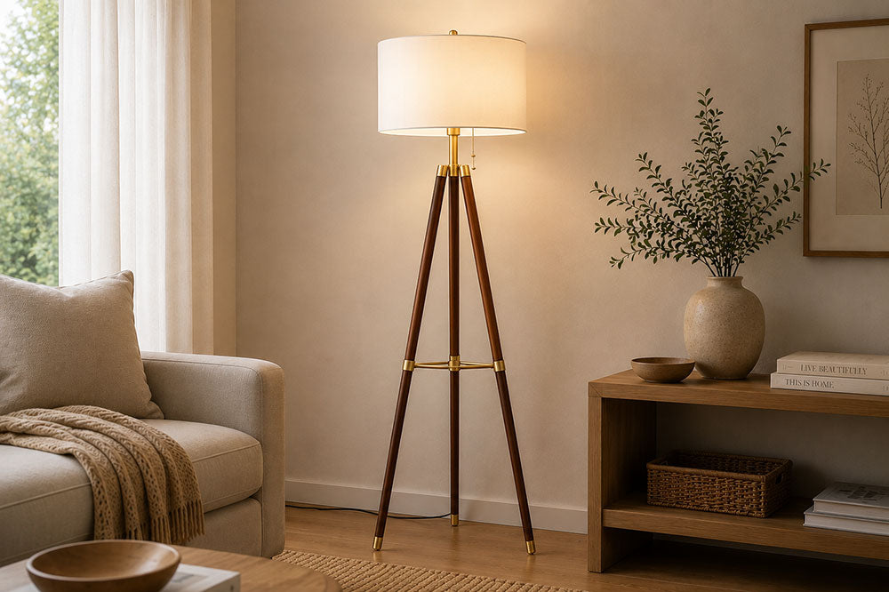 Brindle Tripod Floor Lamp